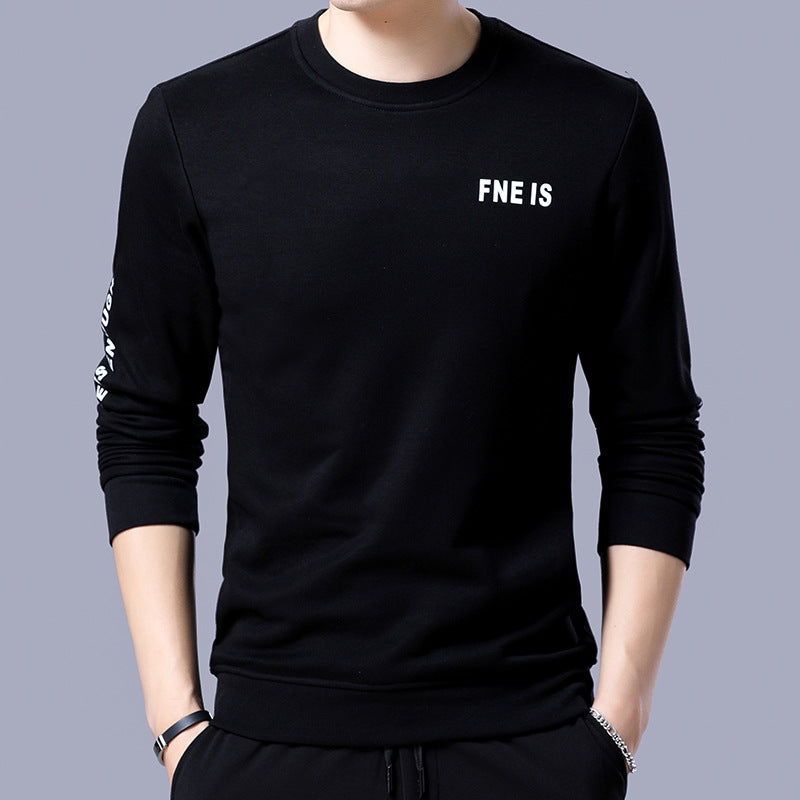 Men's plus fleece sweater Men's warm t-shirt