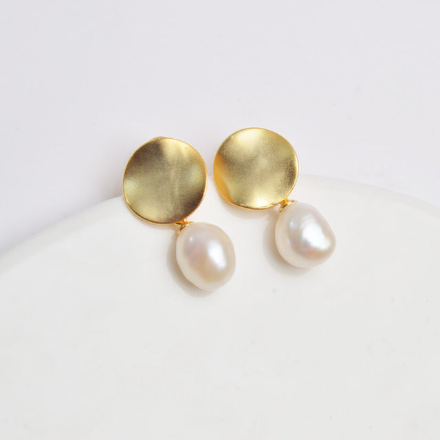 Silver Freshwater Pearl Earrings