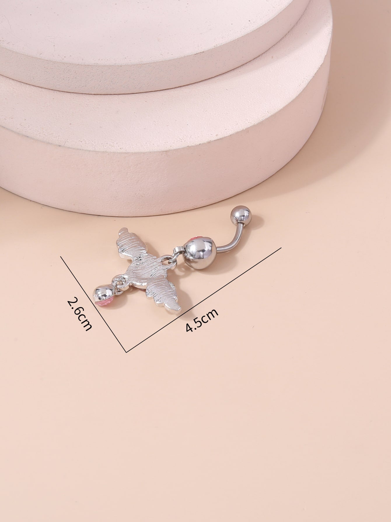 Simple Micro Inlaid Hasites Heart Wings Stud Earrings