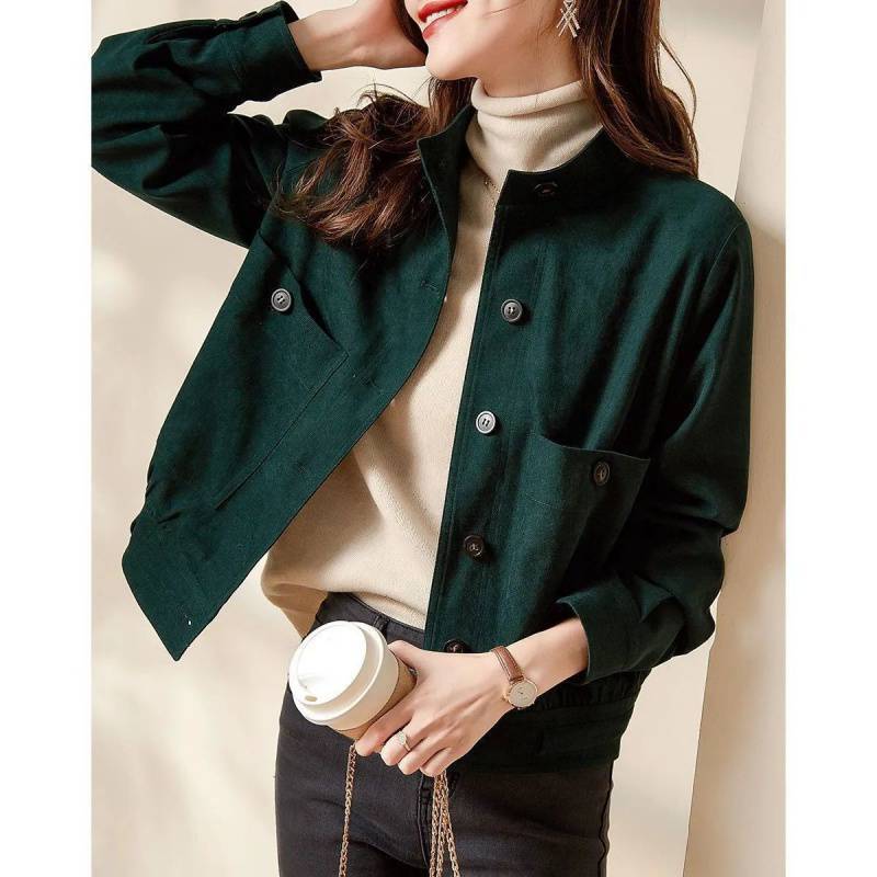 Versatile  Loose And Thin Solid Color Jacket