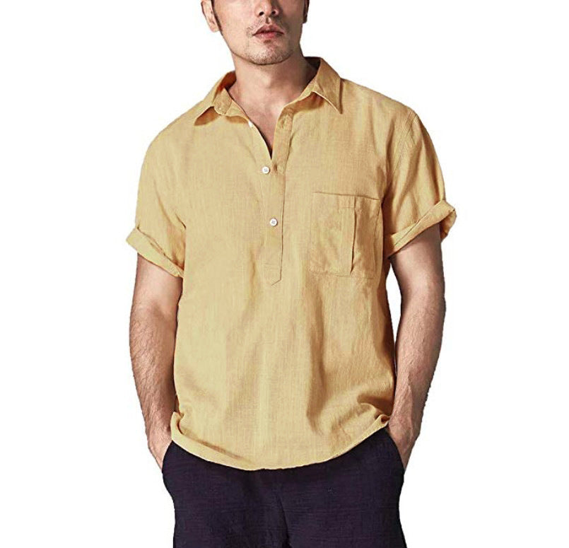 Men's shirt with short sleeves