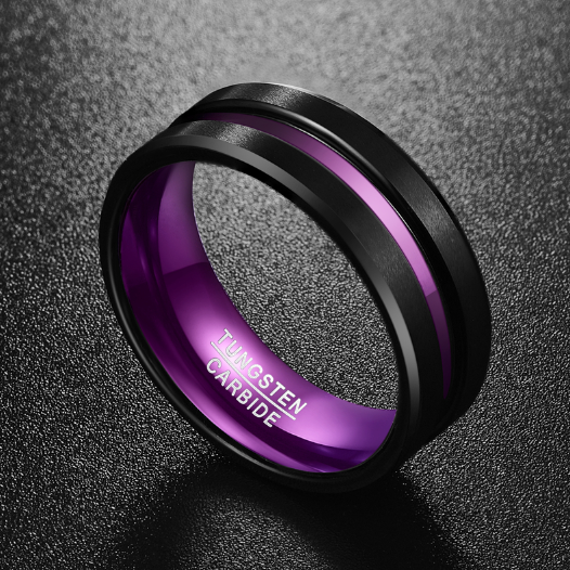 Purple party ring Groove ring