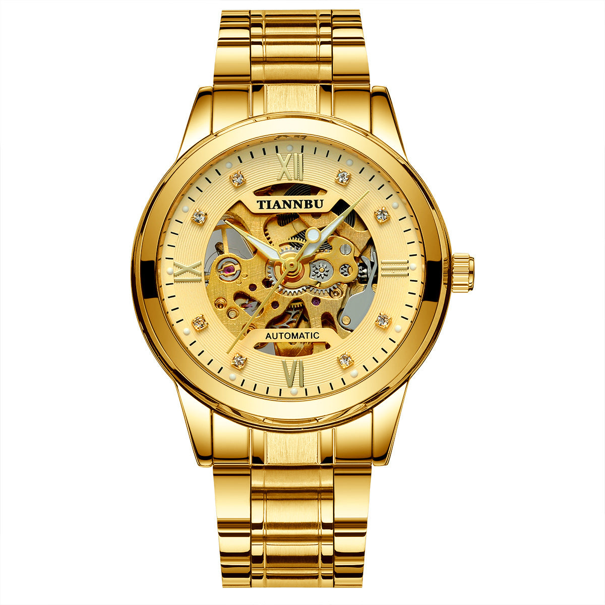 Luminous automatic mechanical men's watch