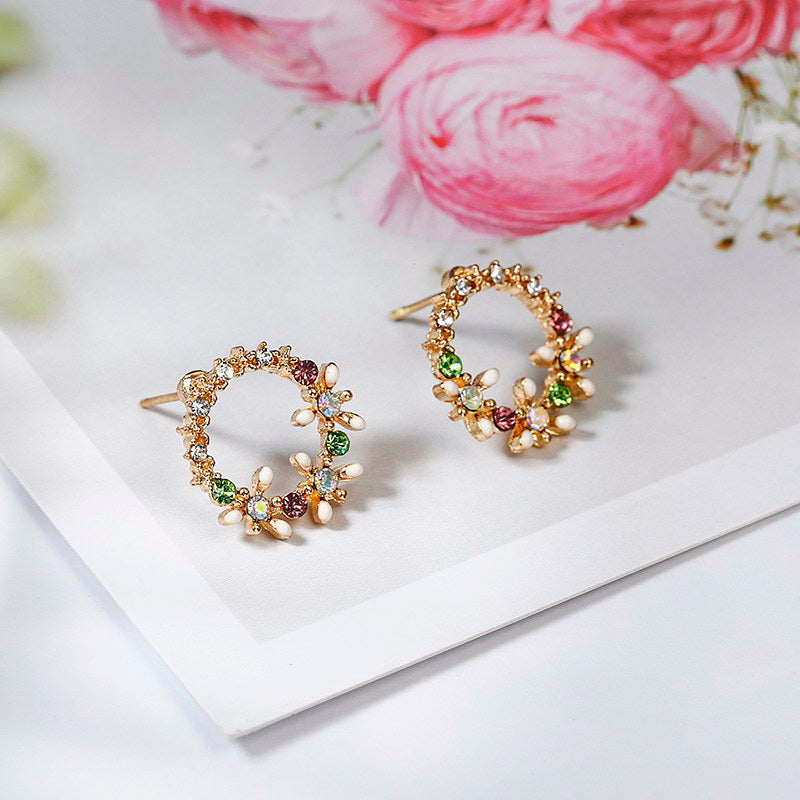 European And American Style Wreath Earrings