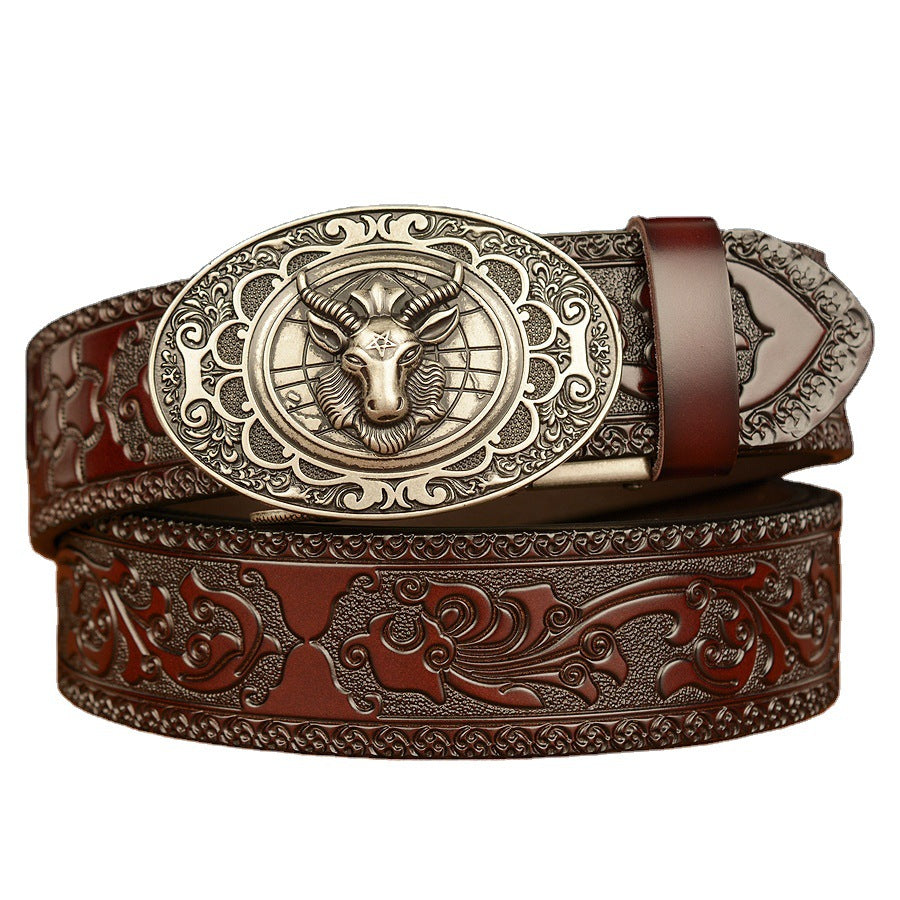 Real Cowhide Casual Jeans Belt