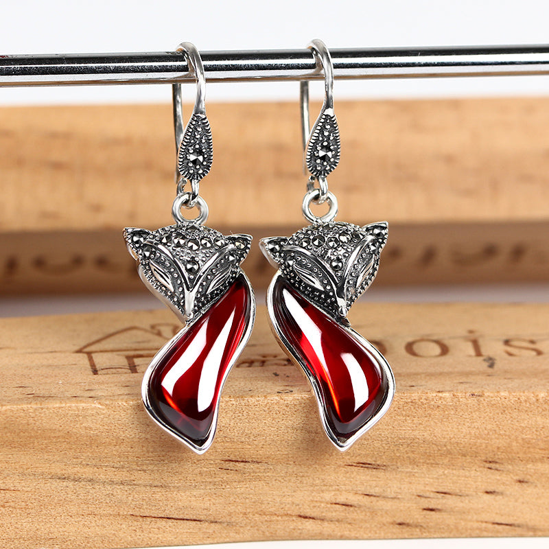 Little Fox Ruby Earrings