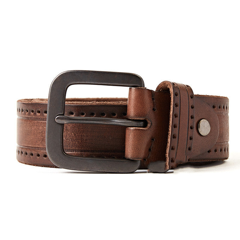 Men's leather belt