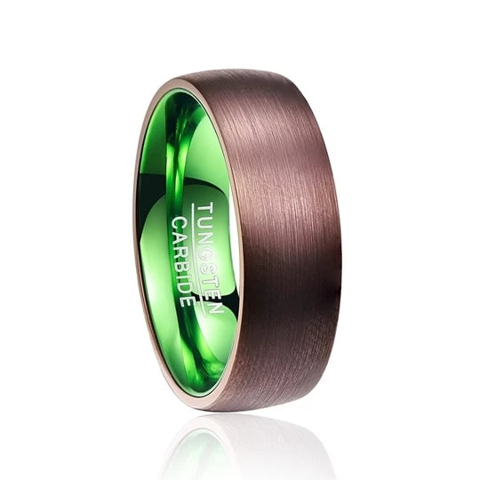 Plated Green Tungsten Carbide Ring