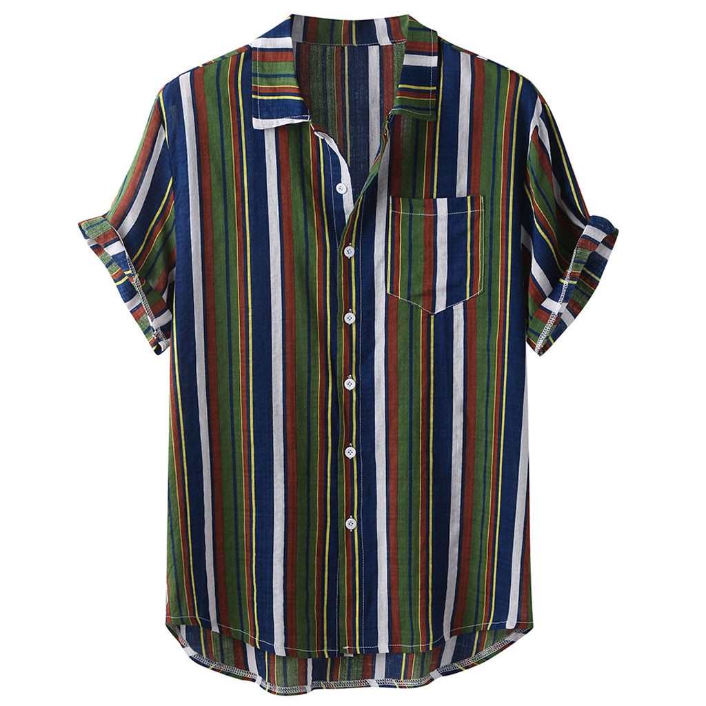 Hawaiian striped casual shirt