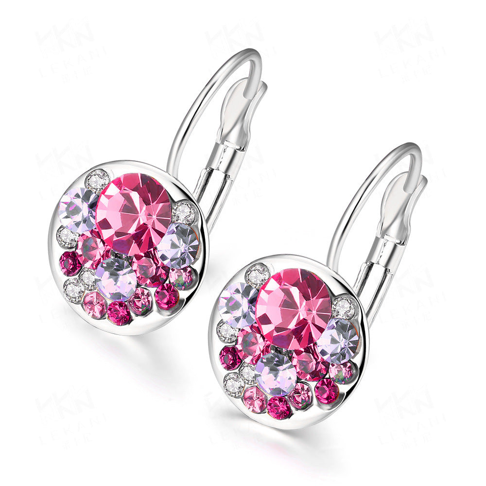 Multicolor glitter diamond earrings