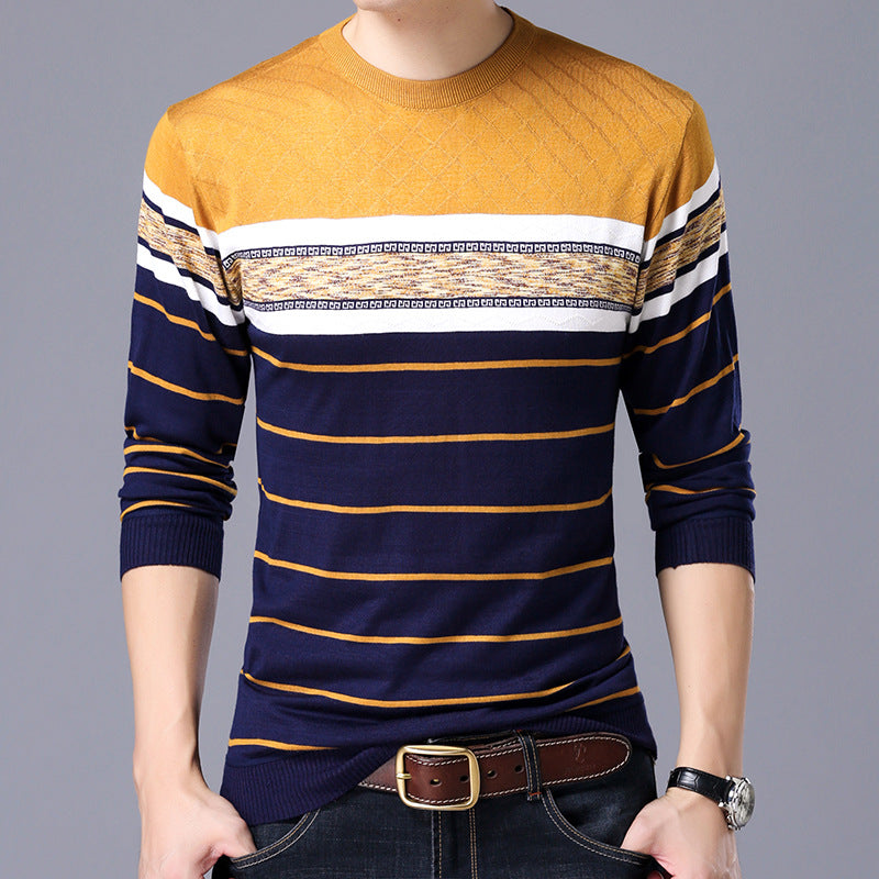 Men's fashion round neck sweater