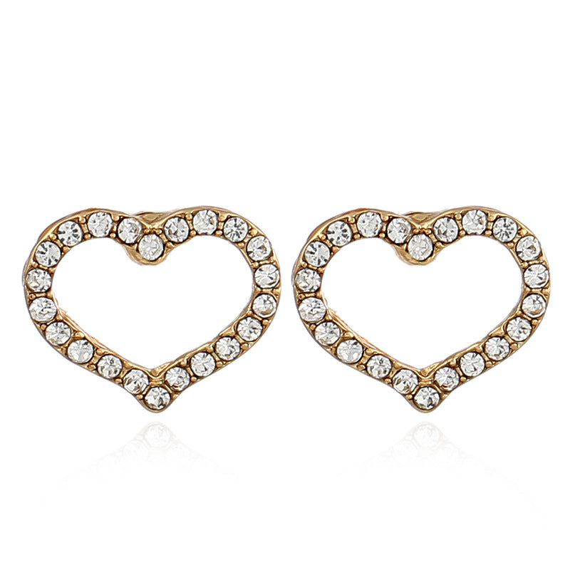 SZ0329 Europe Earrings Necklace Set love Diamond Pendant Necklace Fashion cross-border