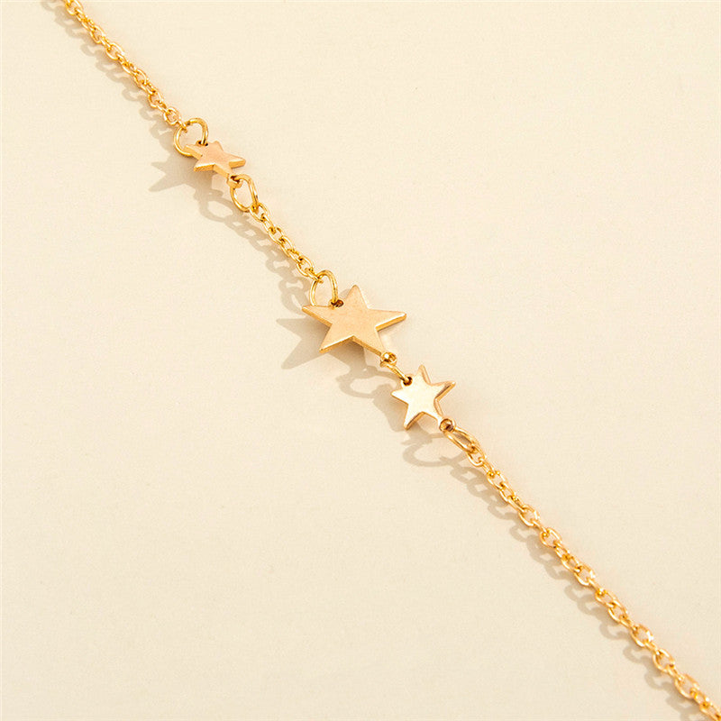 Temperament Simple Style Fashion Five-pointed Star Anklet