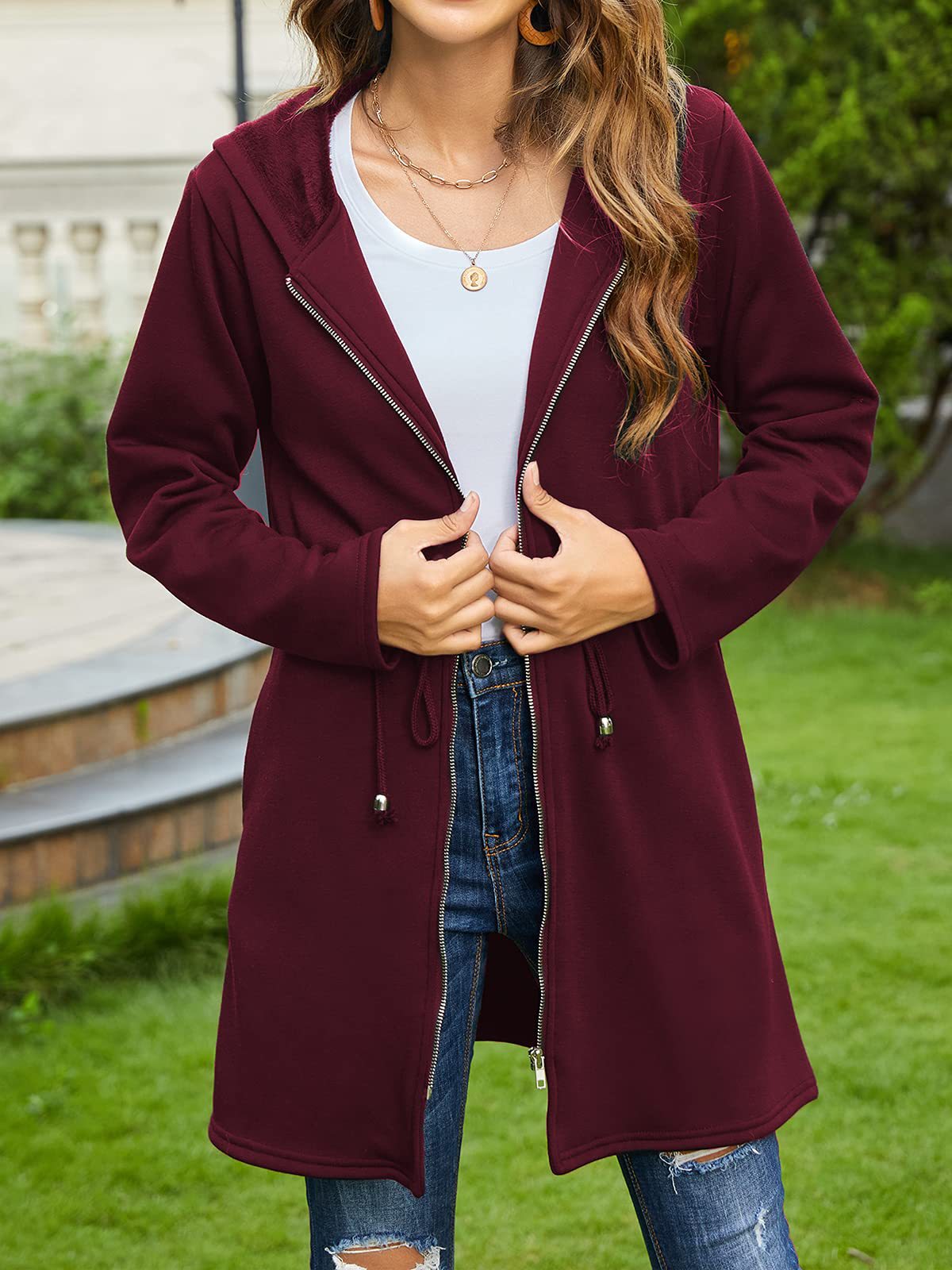 Solid Color Hoodie Fluff Scratch Jacket Jacket Cardigan