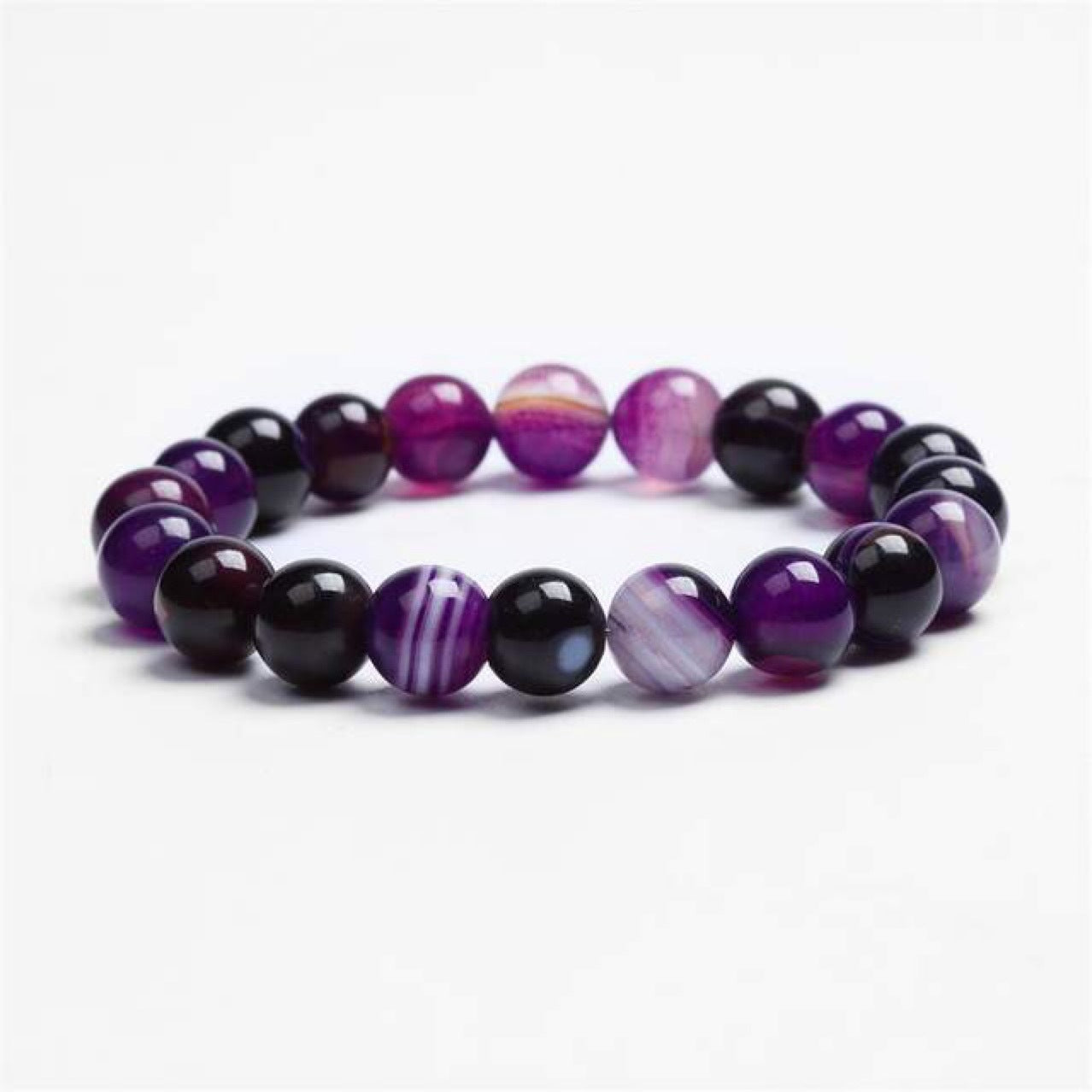 Bracelet En Pierre Naturelle Violet Pour Femme