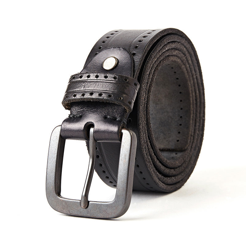 Men's leather belt