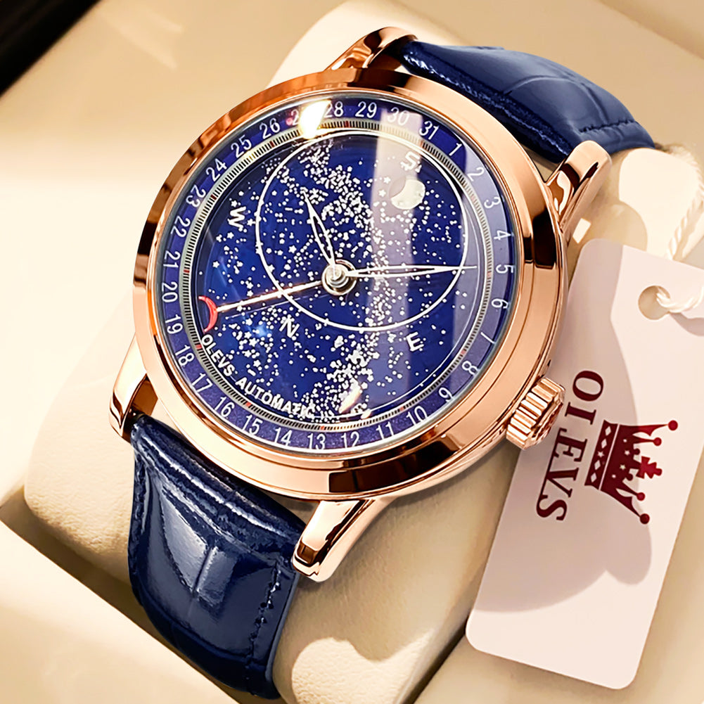 Full-automatic Machinery Of Starry Sky Luminous Men's Watch