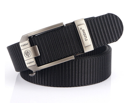 Automatic buckle nylon thick canvas belt