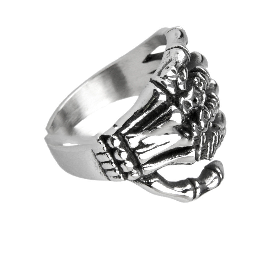 Palm Skull Titanium Steel Men Ring