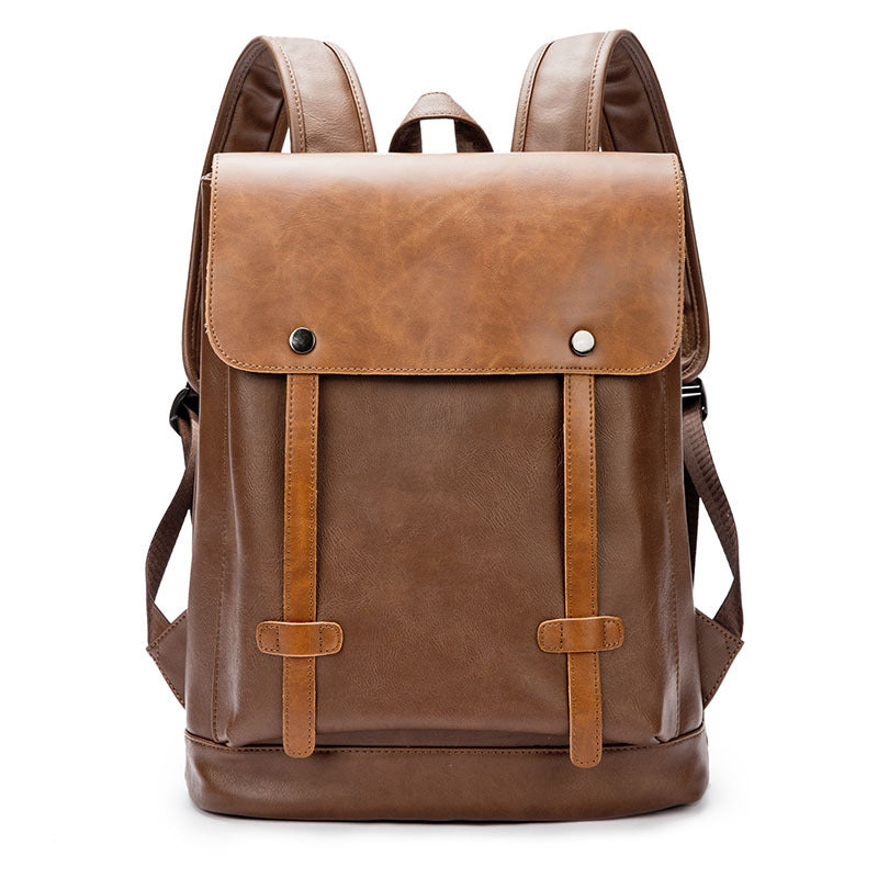 Backpack College Wind Leather