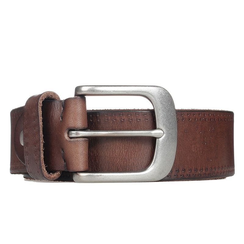 Men's And Women's High-quality Vegetable Tanned Top Layer Cowhide Alloy Pin Buckle Belt