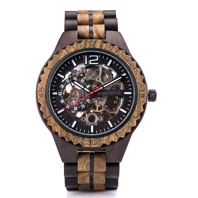 New mechanical wooden watch