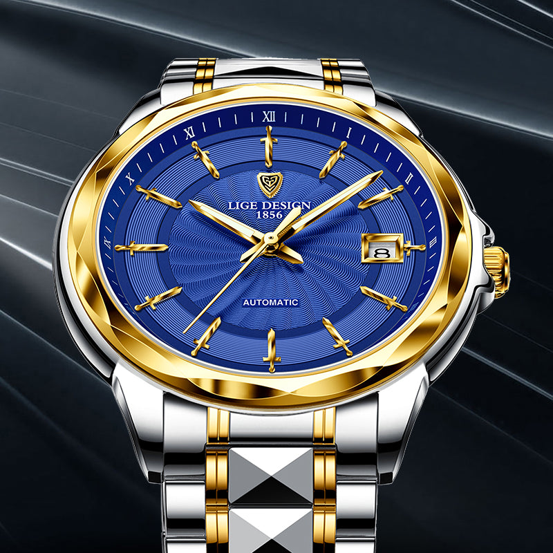 Lige New Tungsten Steel Watch Classic Business High-end Mechanical Watch