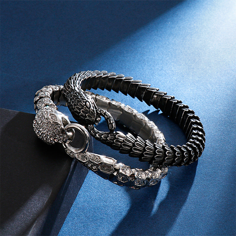 Stainless Steel Fashion Creative Personality Spirit Snake Bracelet