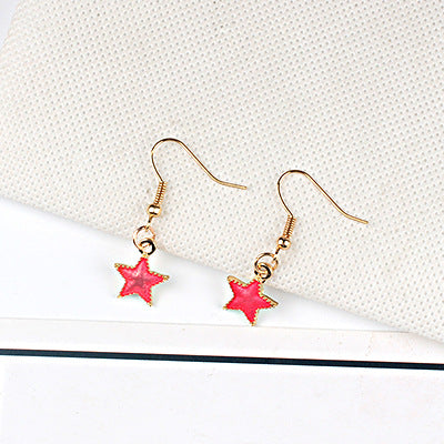 Japan And South Korea Blue Starry Sky Planet  Asymmetric Earrings