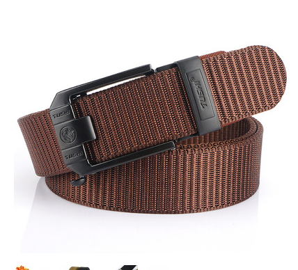 Automatic buckle nylon thick canvas belt