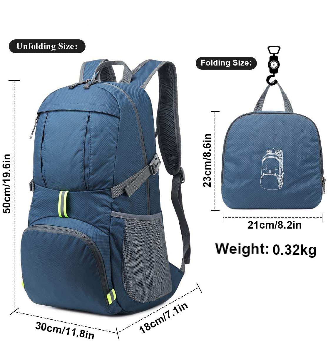 Light Portable Folding Backpack Travel Backpack