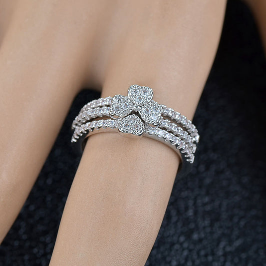 Sweet Beauty Raw Girlfriend Three-piece Ring Gift
