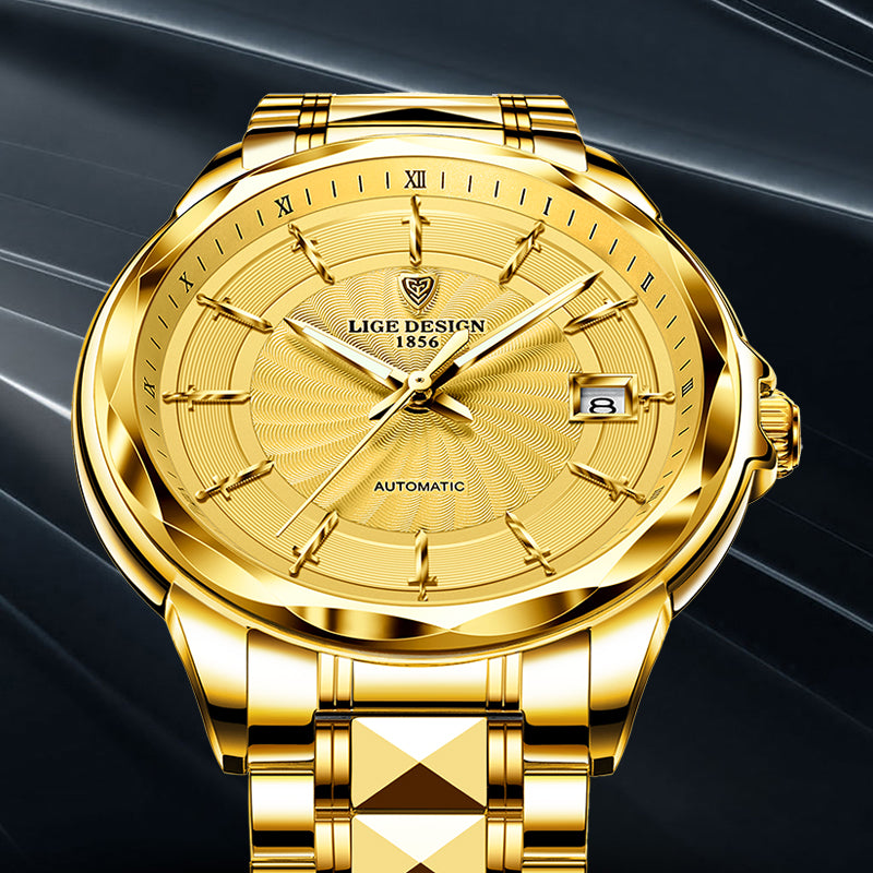 Lige New Tungsten Steel Watch Classic Business High-end Mechanical Watch