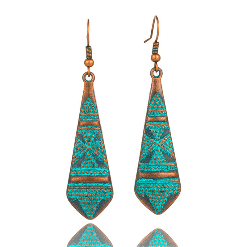 Bohemian round cutout earrings