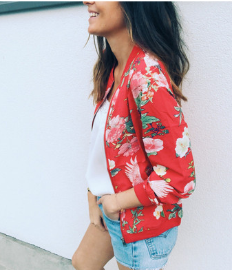 Incredibly beautiful and cozy jacket with a floral pattern