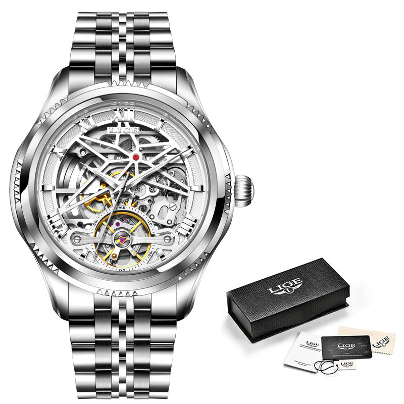 Mechanical Watch New Concept Skeleton Design Tourbillon Waterproof Watch