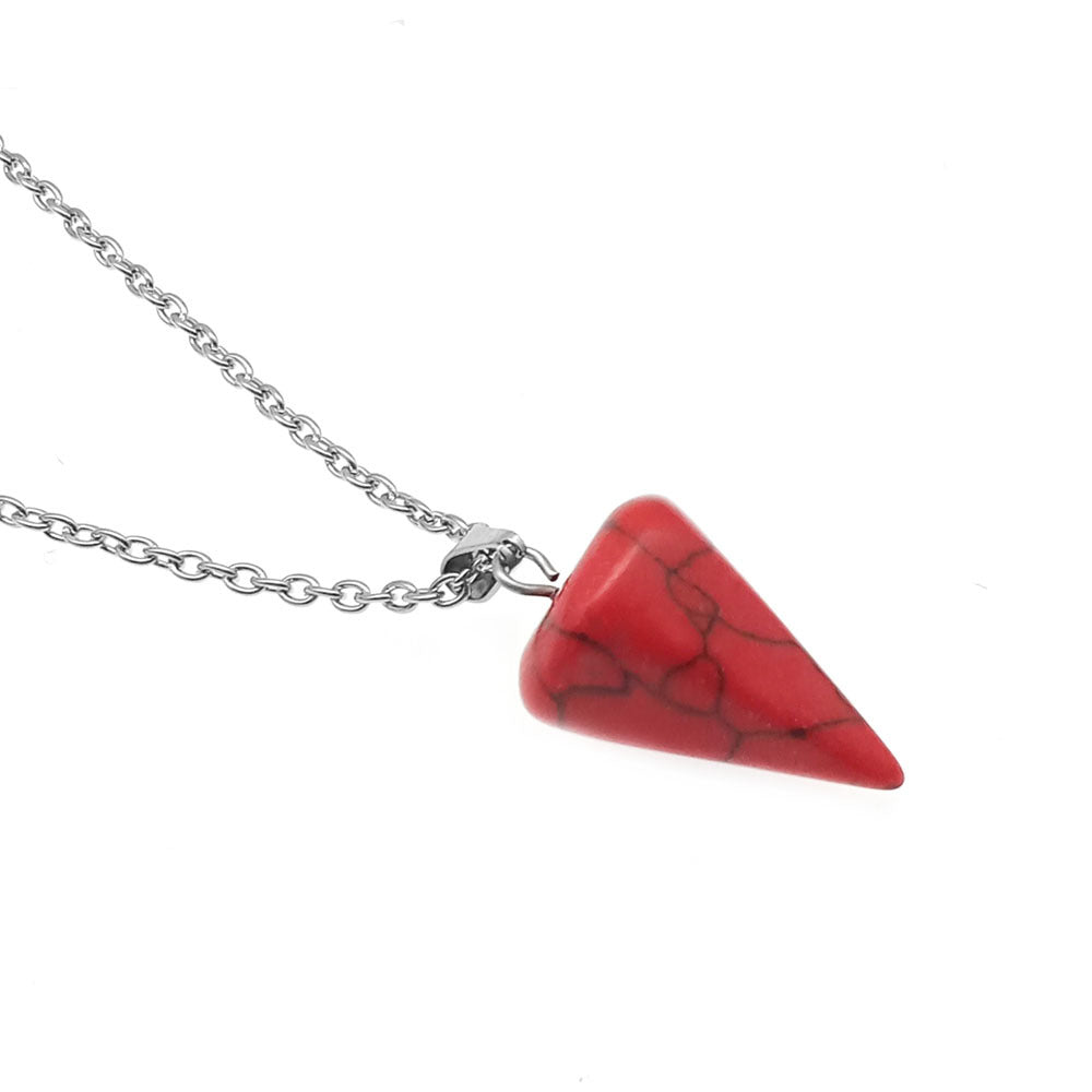 Natural Hexagon Prism Crystal Pendant Necklace