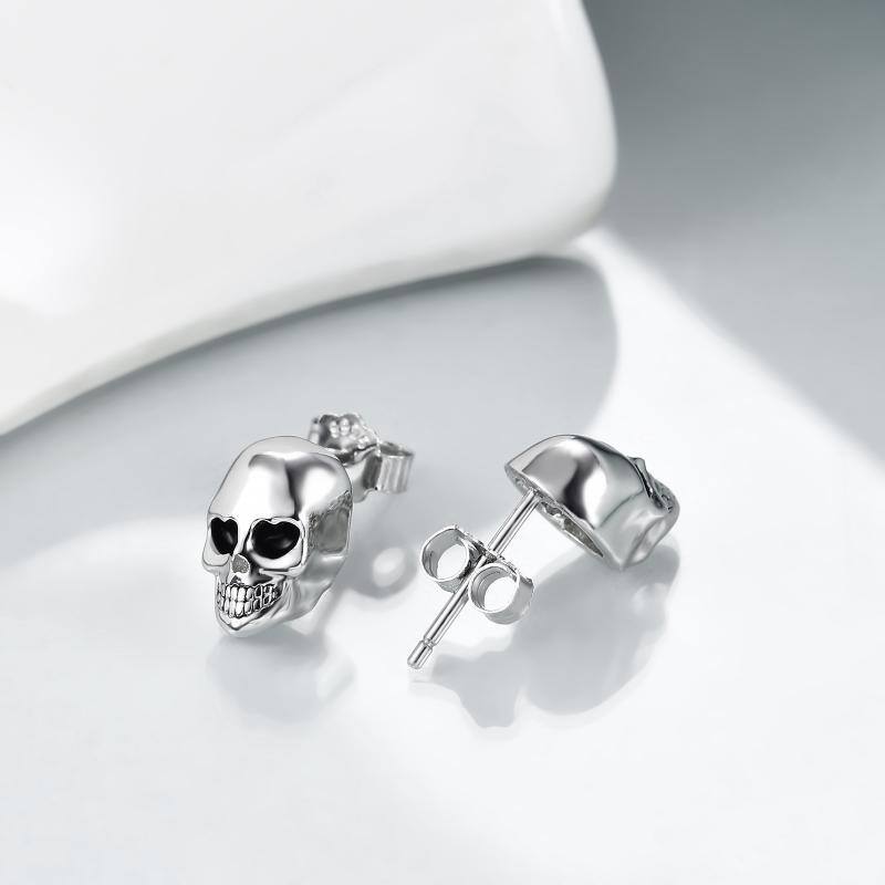 Skull Stud Earrings Sterling Silver Gifts for Women Girls Friend