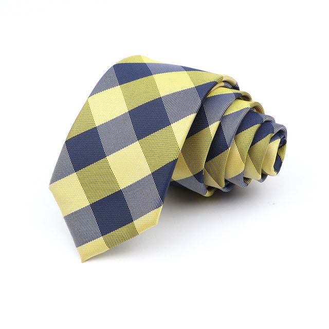 6cm Casual Ties For Men Skinny Tie Fashion Polyester Plaid