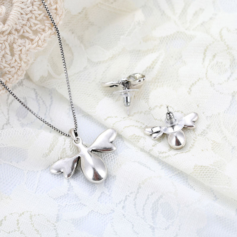 Alloy Insect Creative Necklace Earrings Two-piece Suit