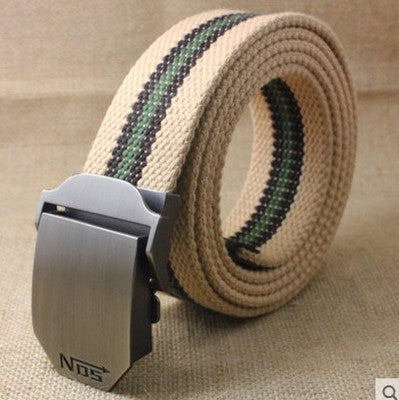 Men's Canvas Belt Thickening custom outdoor tactical belt army fan fat belt belt of young students