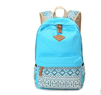 Canvas Print Ms. Backpack Travel Casual Backpack Female Laptop Bag Student Bag