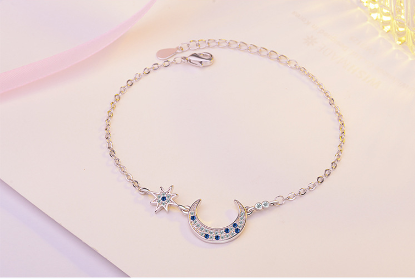 Ai Feier Bracelet Japanese and Korean Style Fashion Simple Star Moon Bracelet Cute Sweet Zircon Bracelet Wholesale