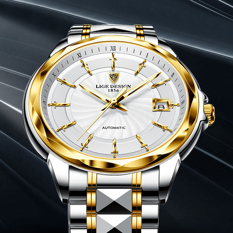 Lige New Tungsten Steel Watch Classic Business High-end Mechanical Watch