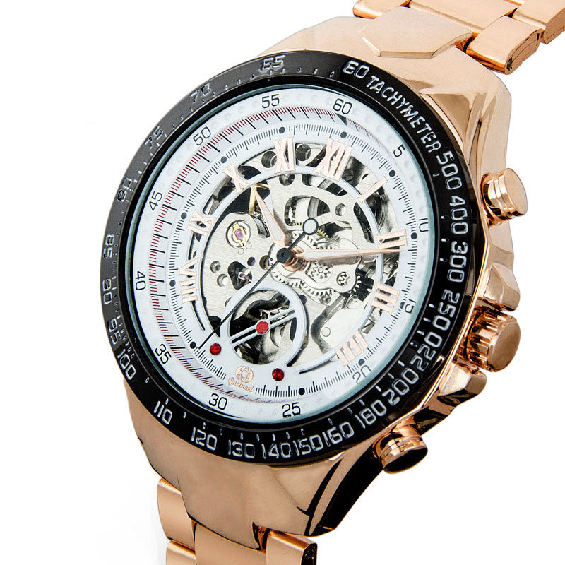 Manufacturers wholesale gutuo man watch automatic hollow-out full gold mechanical watch