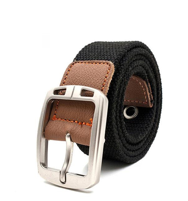 Canvas belt men's and women's pin buckle belt