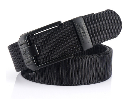 Automatic buckle nylon thick canvas belt