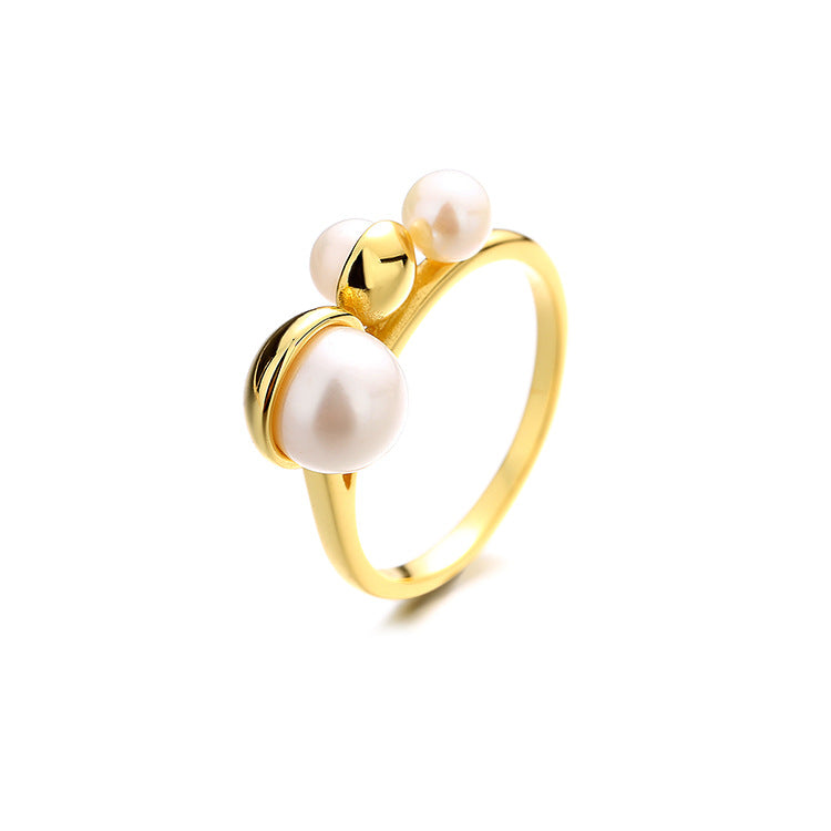 Women's Fashion Natural Freshwater Pearl Ring