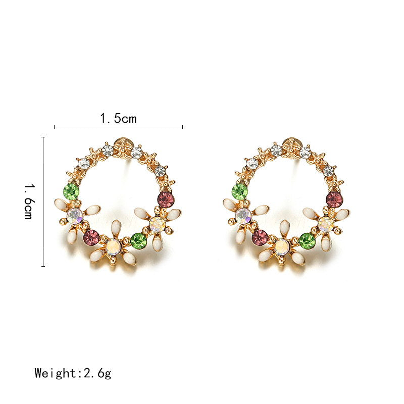 European And American Style Wreath Earrings