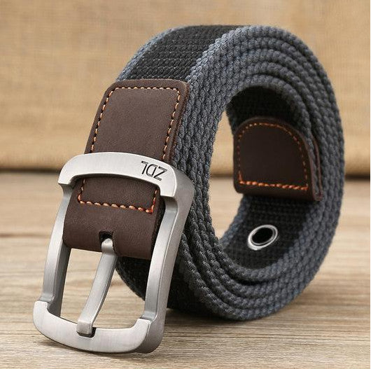 Canvas belt men's and women's pin buckle belt